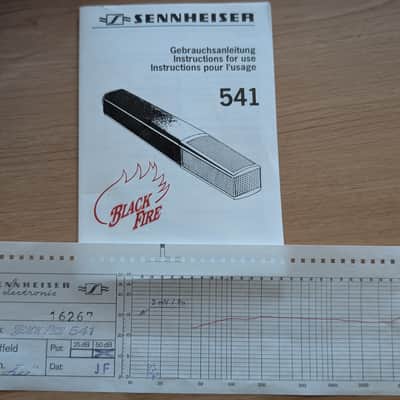 Sennheiser Black Fire 541 Dynamic Microphone incl. Manual & Frequency Sheet image 8