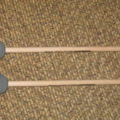 ONE pair new (with packaging) Malletech NR29B Mallets (Xylo / Bell / Miramba Mallets):  Natural Rubber, Hard, 1 & 1/8" Round Dark Grey Heads //  Birch Handles (from around 2019) Made in USA image 13