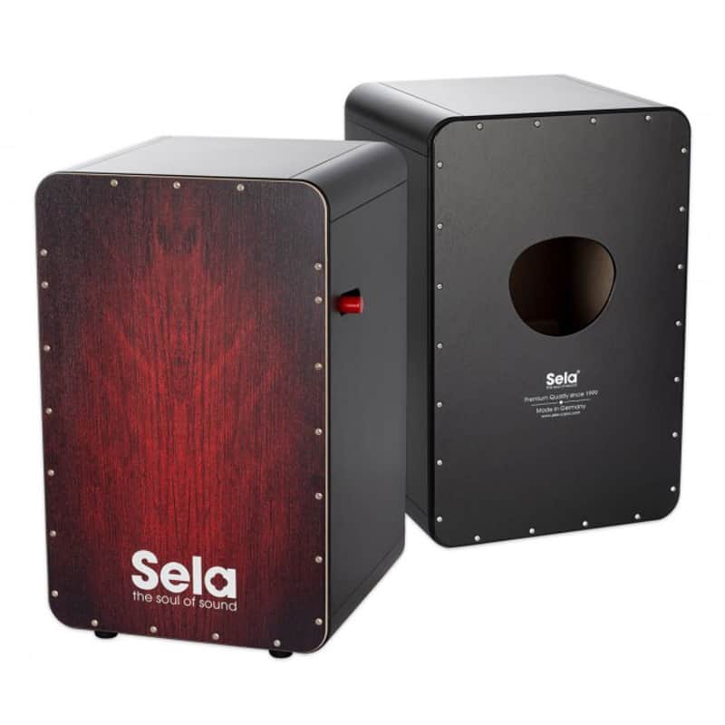 SELA SE 047 CaSela Black Pro Red Dragon Professional Snare Cajon mit Snare On/Off-Mechanik