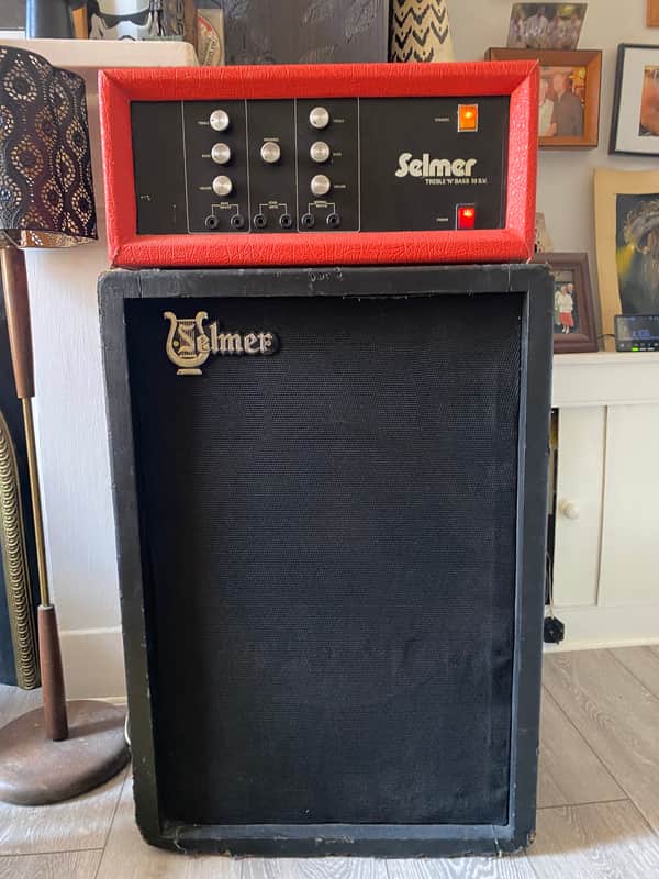 Selmer Treble n Bass 50 watt valve amp  70’s  - Red Tolex image 1