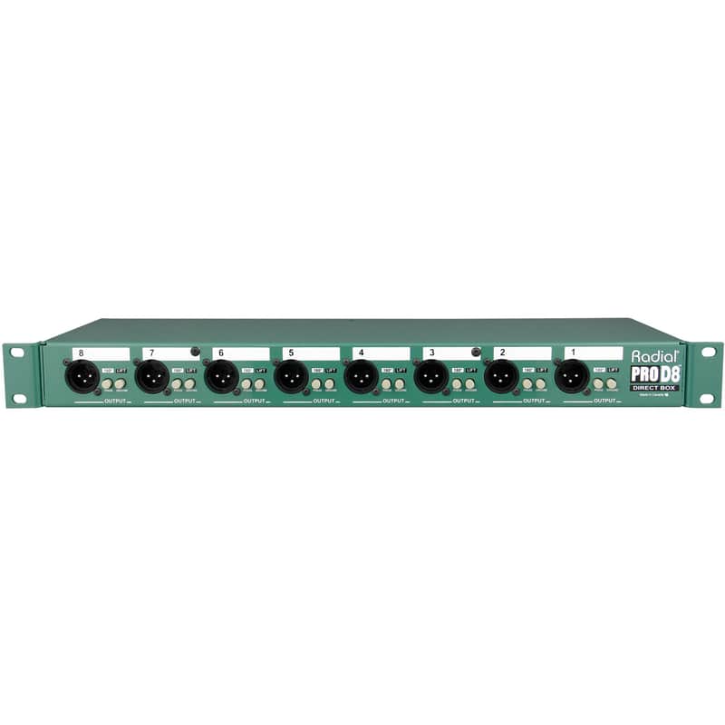 Radial ProD8 PRO D8 8-Channel Rackmount DI Box Direct Box image 1