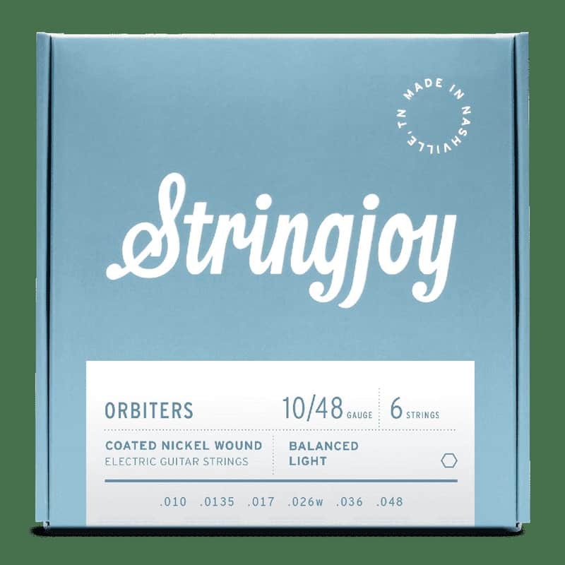 Stringjoy Orbiters Balanced Light Gauge (10-48) Coated Nickel Wound Electric Guitar Strings image 1