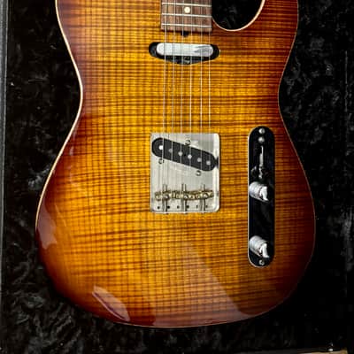 Suhr Classic T SSC 2011 Bengal Burst 1 Piece Flame Maple Top Guitar Signed By J Suhr W/Case image 3