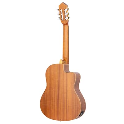Ortega RCE131L Family Series Pro Solid Cedar Top Mahogany Neck Cutaway Nylon 6-String Classical Acoustic-Electric Guitar w/Gig Bag For Left Hand Player image 3