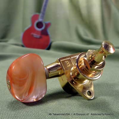 Takamine Pro Series Tuner / Set of 6 / Gold w/Amber Button / OEM Part - TPK0541 image 16