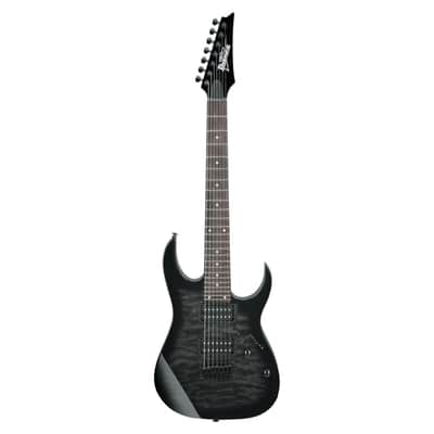 Ibanez Gio GRG7221QA 7-String Electric Guitar - Transparent Black Sunburst image 2