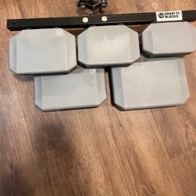 Latin Percussion LP1210 Granite Block 5pc Set with Mount 2010s - Grey image 1