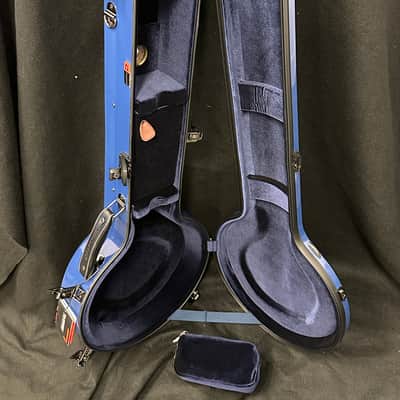 NEW Open Box Crossrock CRF2020SOBJNVBL Fiberglass Open Back Banjo Case Navy image 5