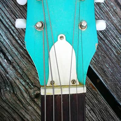 1965 Sivertone Model 1413L - DeArmond Kay - rare Seafoam Green - 1410 image 7