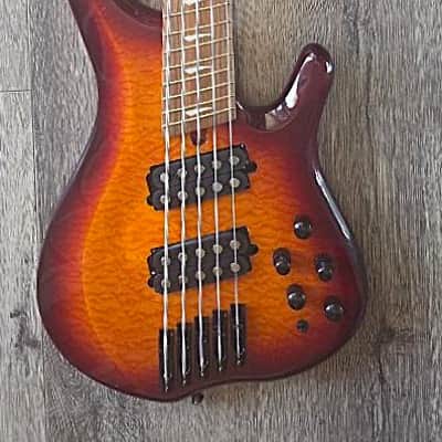 Tagima Rapture 5 MDoubles UQ Muli-Scale 5 String Bass 2026 - Fire Burst image 4