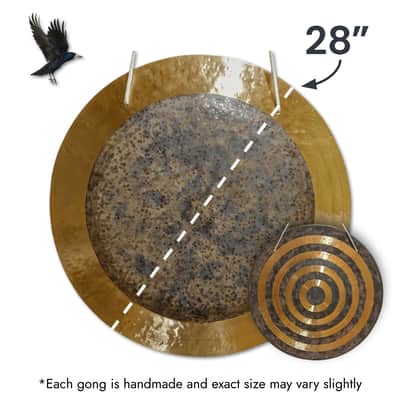 28" (A2-45) Solar Eclipse Gong by Raven Sounds, Handmade Bronze Wind Gong, Free Mallet image 9
