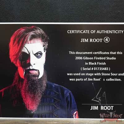 Jim Root Collection 2006 Gibson Firebird Studio Black 8.30 LBS image 11