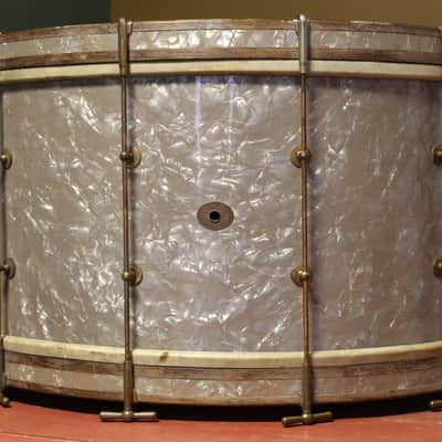 1920's Ludwig & Ludwig 14"x27.5" Bass Drum in Lavender Pearl image 2