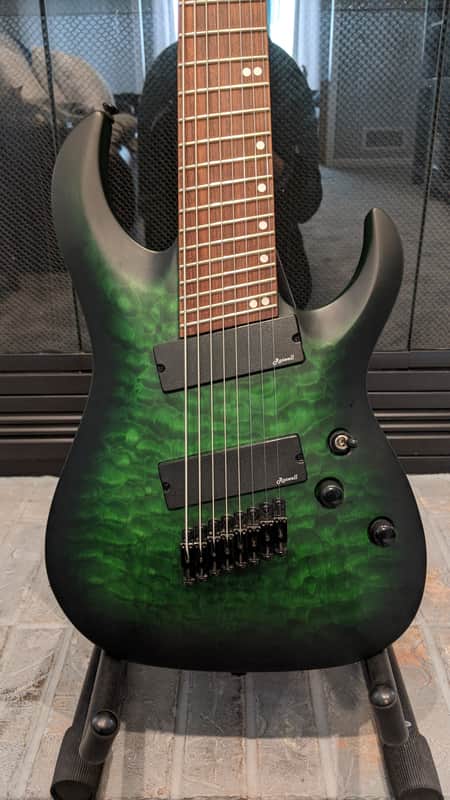 Harley Benton FanFret-8 NT Progressive QEB 2018 Green 8 String