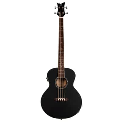 Ortega D7E-SBK-4 Deep Series 7 Spruce Top Mahogany Neck Medium Scale 4-String Acoustic-Electric Bass Guitar image 3