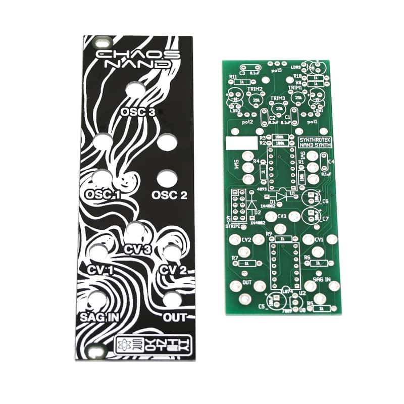 Synthrotek Eurorack 4093 Chaos NAND Synth PCB & Panel image 1