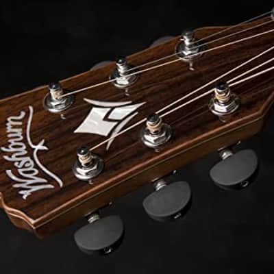 Washburn Comfort Deluxe 25 Series Grand Auditorium Cutaway Acoustic Electric Guitar, Natural (WCG25SCE-O-U) image 6