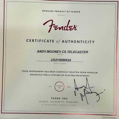 Fender Custom Shop Andy Mooney CS Telecaster 2025 - World Stamp Tunisia /8lbs. 9.8oz. #US210096624 image 17