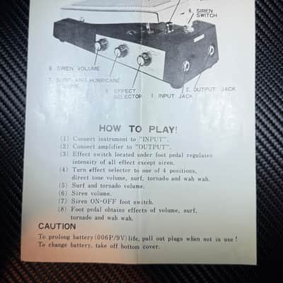 Jax Shin-ei Companion ME-7 Hurricane/Surf/Siren/Wah-Wah/Volume Multi-Effect Pedal, 1970s, Produced by Shin-ei, Jax brand badging. image 18