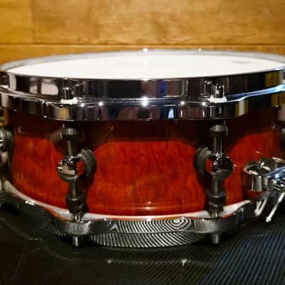 Sonor Designer 14"*5" Red Cherry birdseye maple snare image 9