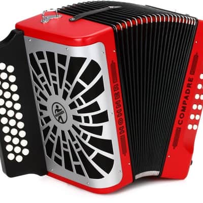 Hohner Compadre Diatonic Accordion - Keys of F/Bb/Eb - Red (CompadreFRDnd1) image 1