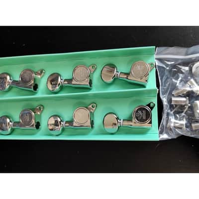 Kluson Nickel 6 in line Tuners, small rond butons, 1:18 MK6LN image 7