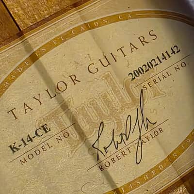 Taylor K-14 CE Koa AAAAA Flame Hawaiian Koa K14 K14ce GA Grand Auditorium Acoustic Guitar image 22