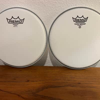 $68 Value Remo 8” Emperor Coated & Evans G1 G2 Clear Drum Heads 4 Kit + Gifts! image 2