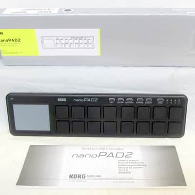 Mint Korg nanoPAD2 Slimline USB MIDI Drum Pad Controller Black Mint in Box image 12