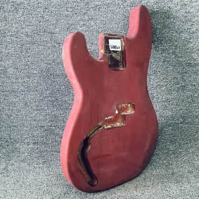 Red Left Hand 4 String Precision Bass Style Body image 7