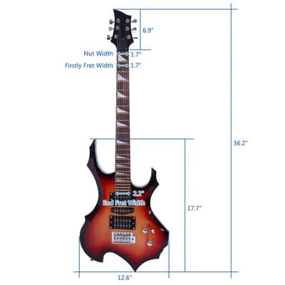 New Flame Type Electric Guitar Kit 6 Strings + Guitar bag +Strap+Cord +Pick