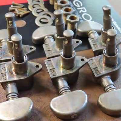 aged GROVER nickel Rotomatic tuners RELIC 4 Les Paul 335 SG 102-18N 18:1 image 4