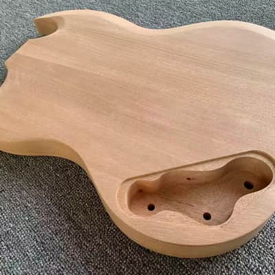 Unfinished Mahogany Wood Guitar Body, Single P90 Pickup, Rosewood Fingerboard Neck image 2
