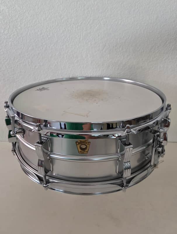 67 Ludwig  Acrolite No. 404-grey matte finish and chrome image 1