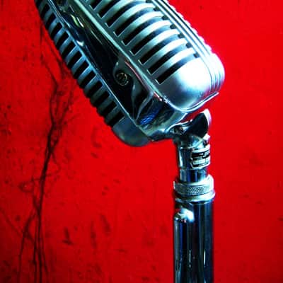 Vintage RARE 1940's Astatic WR20 dual crystal Hi Z microphone Satin Chrome w period Astatic "G" stand T3 D104 77A JT30 # 1 image 4