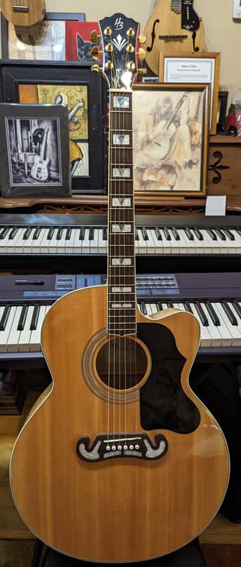 Harley Benton Custom Line King Jumbo CE NT Acoustic Electric Guitar image 1