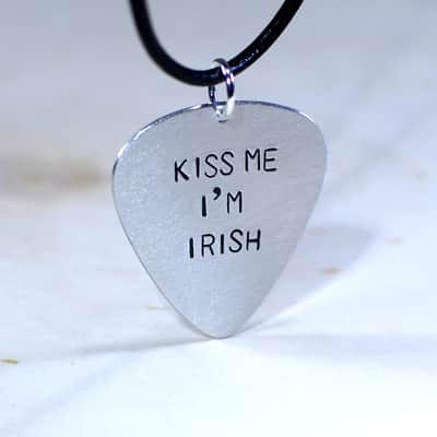 Guitar Pick Pendant Kiss Me I am Irish Saint Patricks Day Collection image 4