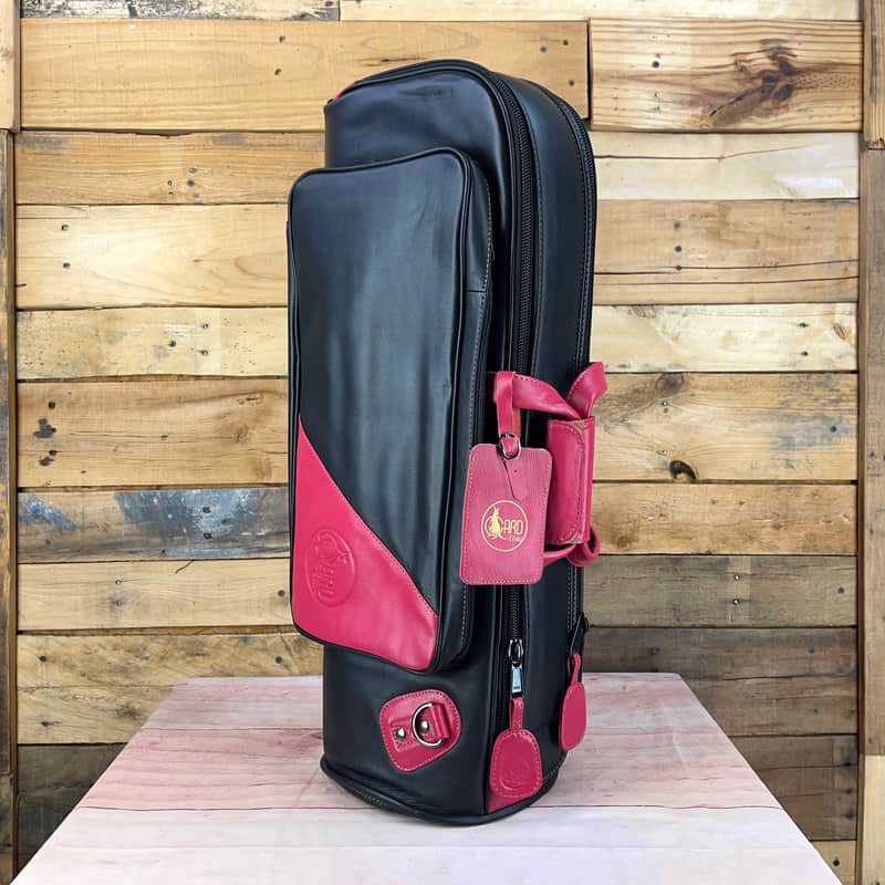 Gard Bags Elite Single Trumpet Gig Bag Leather w/ Pink Trim image 1