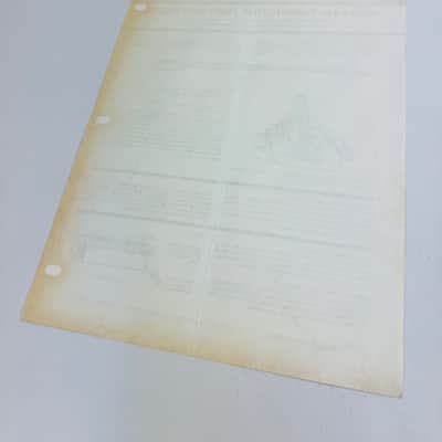 Rickenbacker Guitar Servicing Instructions Sheet circa 1969 image 2
