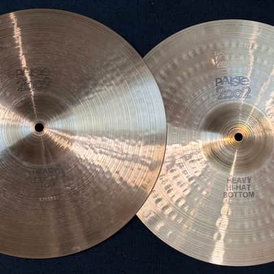 Paiste 14" 2002 Black Label Heavy Hihat Cymbal Pair - 950/1040g image 1