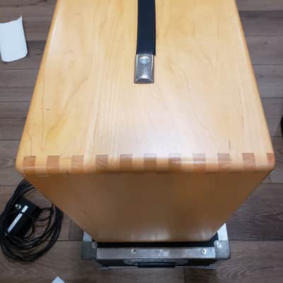 Fuchs - ODS - 100 Watt - Natural Wood Head with Matching Wood 1x12 Cab with OEM EVM12L.  Includes amp flight case, original amp/speaker cab vinyl covers and original foot switch. image 16