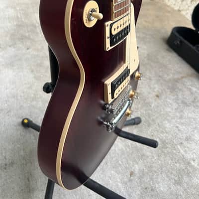 Gibson Les Paul Traditional Pro V Satin Mahogany Top 2020 - Satin Wine Red image 11