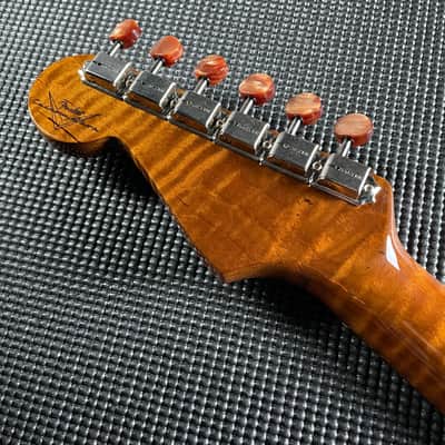 Fender Custom Shop Artisan Dual P90 Koa Strat, NOS, Rosewood Fingerboard- Aged Natural image 13