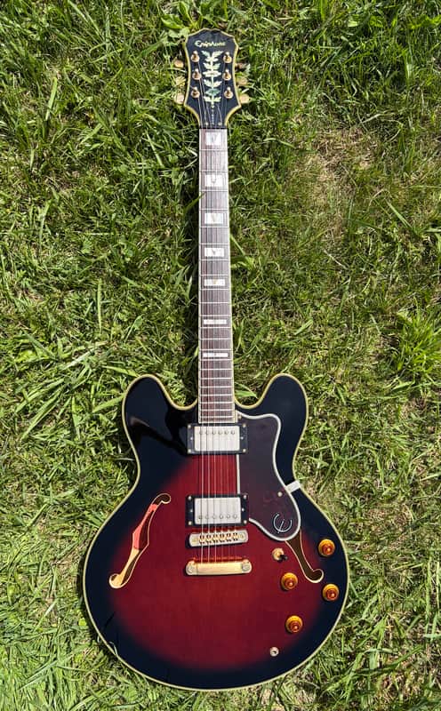 Epiphone Sheraton II 1999 MiK Samick Factory Vintage Burst RARE Oasis image 1