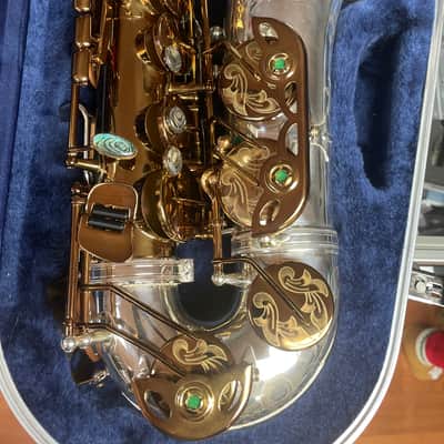 P. Mauriat System 76 Alto Saxophone (3rd Edition) Greg Osby Signature Model 2020s - Silver bell / Vintage Brass body image 3