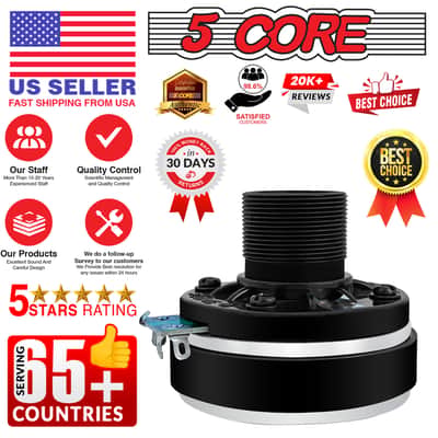 5 Core Compression Drivers Pair Horn Speaker 1 Inch Aluminum Tweeter 200W Peak 8 Ohm Pro Audio Driver image 12