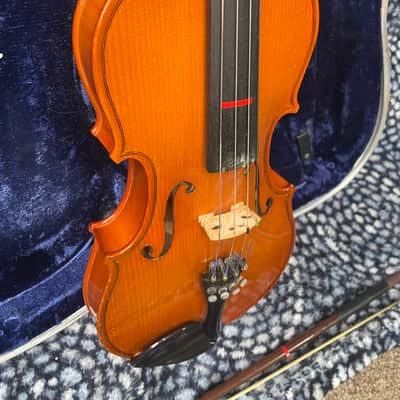 1992 Glaesel Shop Model V130 1/2 Half size violin outfit - a copy of the 1713 Antonius Stradivarius - made in romania image 5