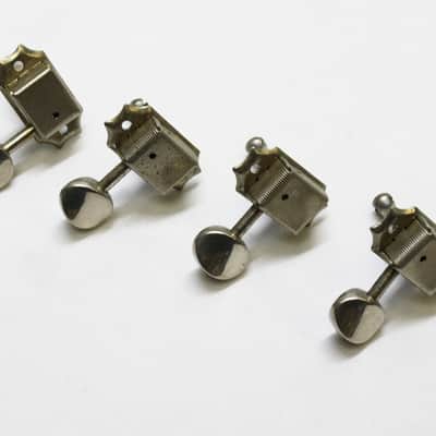 Kluson Vintage Classic Gear 6 in Line Tuners - Nickel **From a 1965 Fender Jaguar** image 1