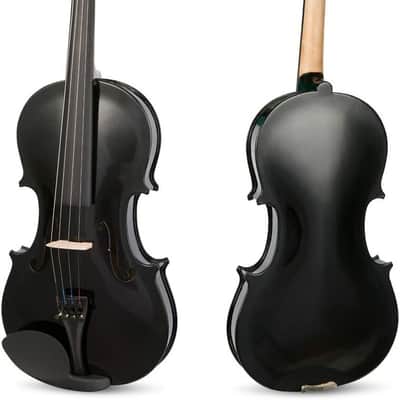 Student Band 4/4 Acoustic Orchestral Violin Fiddle Black With Case Bow Rosin - Black image 1