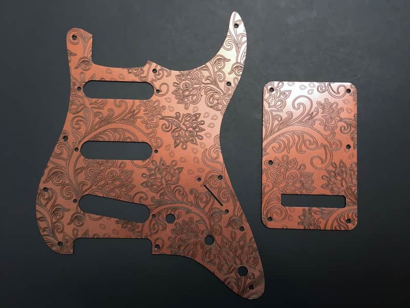 Copper Paisley Floral Custom Bakelite Pickguard Fender® Stratocaster® Strat® image 1